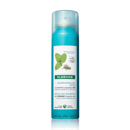 Klorane Detox Dry Shampoo - Refreshing Aquatic Mint, Paraben & Sulfate-Free - 3.2oz