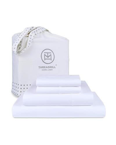 Threadmill Luxury 800 TC King Cotton Sheet Set - Soft, Hotel-Quality, OEKO-TEX Certified - 4 Pc