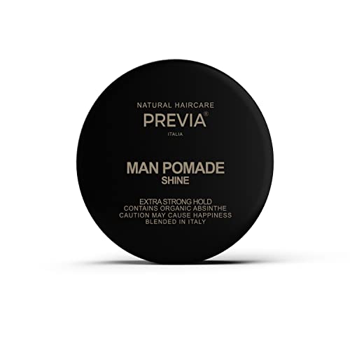 PREVIA Man Pomade - Natural Hold Styling Cream with Organic Ingredients - 3.38 oz