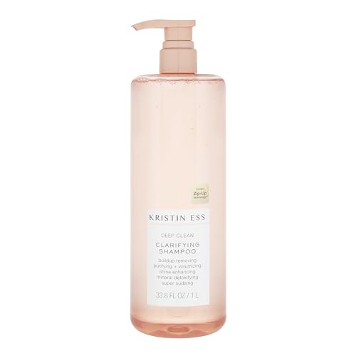 Kristin Ess Deep Clean Clarifying Shampoo - Removes Buildup, Vegan, Paraben-Free - 1 Liter