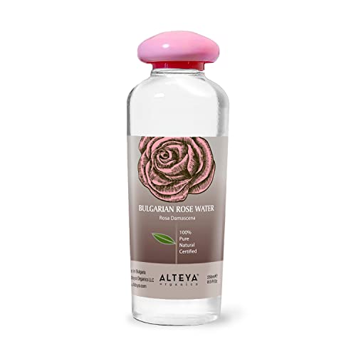 Alteya Organics Rose Water Facial Toner - Hydrates, Soothes, 100% Pure, 17 Fl Oz