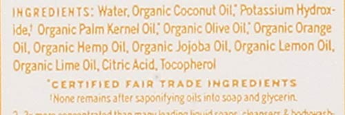 Dr. Bronner's Body Soap - USDA Organic, Non-GMO, Fair Trade, Citrus Scent - 2 fl oz