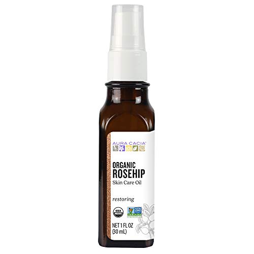 Aura Cacia Organic Rosehip Oil - Restores Skin Suppleness, Non-GMO & Certified Organic - 1 fl. oz.