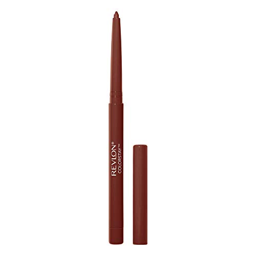 REVLON Lip Liner - Longwear Color, Smooth Application, Built-in Sharpener - 645 Chocolate, 0.01oz