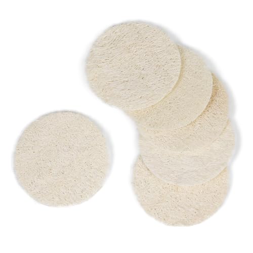 Eco Bath London Loofah Facial Exfoliating Pads - Gentle Scrubbing for Radiant Skin, 6 Count