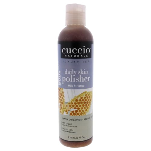 Cuccio Naturale Body Scrub - Hydrating Exfoliation for Silky Smooth Skin, Milk & Honey - 8oz