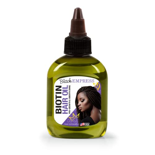 Black Empress Biotin Hair Oil - Promotes Healthy Growth, Strengthens Thinning Hair - 2.5 oz