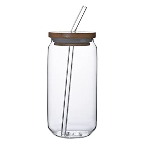 Stylish Drinking Glasses with Bamboo Lids & Straw - Durable, BPA-Free, 16oz, 2-Pack