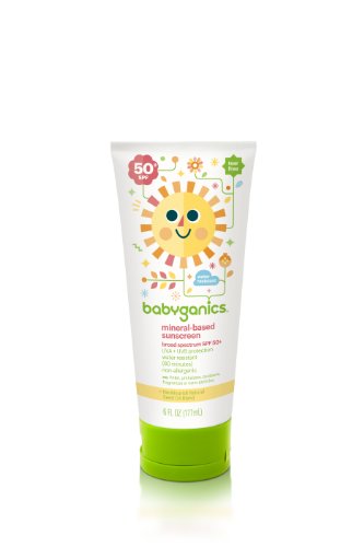 Babyganics Sunscreen Lotion SPF 50 - Mineral Actives, Pediatrician Tested, 6oz