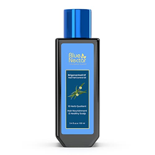 Blue Nectar Hair Oil - Nourishes Hair Follicles, Reduces Hair Fall, 100% Natural - 3.38 Fl Oz