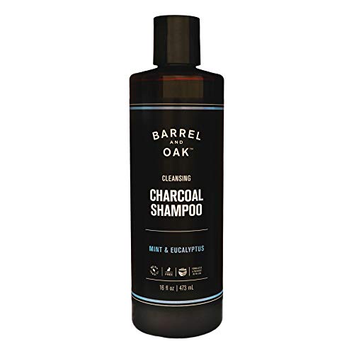 Barrel and Oak Cleansing Charcoal Shampoo - Deep Cleans & Hydrates, Essential Oil Scent - 16oz