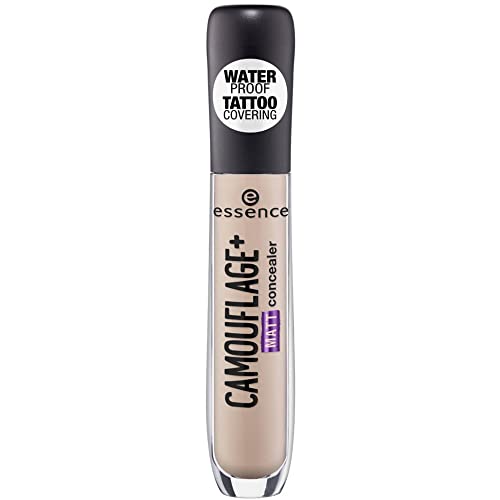 essence Camouflage+ Matte Concealer - High Coverage, Vegan, Oil-Free - 5ml Light Ivory