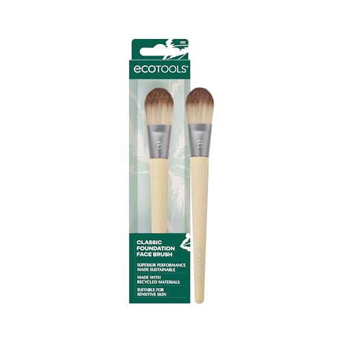 EcoTools Foundation Brush - Seamless Application, Vegan Bristles, Multipurpose Use - 1 Count