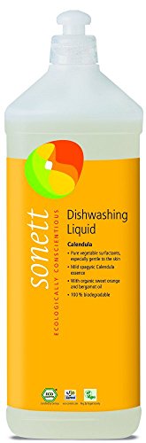 Sonett Dishwashing Liquid - Certified Organic, Vegan, Calendula Scent - 34 Fl. Oz