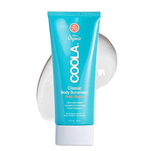 COOLA Organic Sunscreen SPF 70 - Hydrating, Antioxidant-Rich, Peach Blossom - 5oz