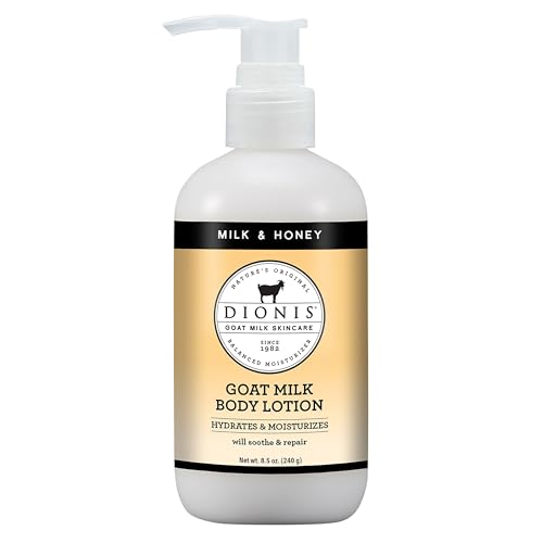 Dionis Goat Milk Body Lotion - Hydrating & Non-Greasy, Paraben-Free - Milk & Honey, 8.5 oz