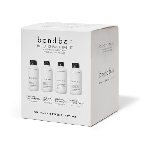 Bondbar Hair Care Set - Repairs & Hydrates All Hair Types, Vegan, Recyclable - 4 x 4 Oz