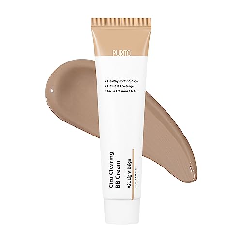 PURITO Cica Clearing BB Cream - Natural Coverage, Vegan, Fragrance-Free - 30ml #21 Light Beige