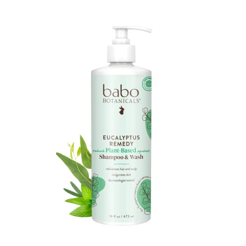 Babo Botanicals Eucalyptus Remedy Shampoo & Body Wash - Nourishing, Vegan, EWG Verified - 8oz