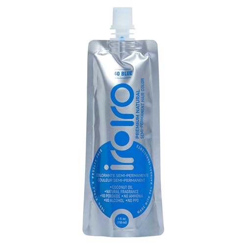 IROIRO Premium Hair Dye - Vibrant, Nourishing Color, 95% Natural Ingredients - 4oz Blue