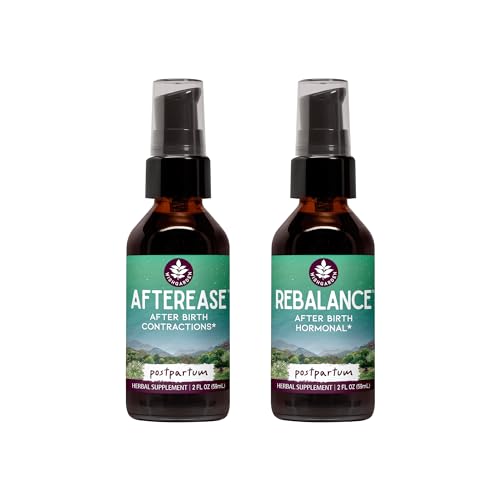 AfterEase Hormone Balancing Supplement - Supports Postpartum Well-Being, Organic Ingredients - 2-2oz