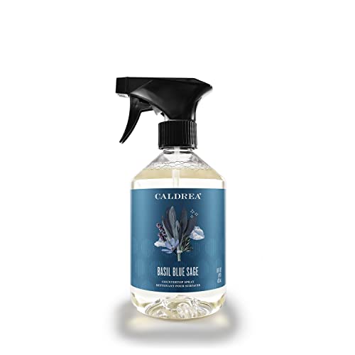 Caldrea Multi-Surface Cleaner - Odor Eliminator, Vegetable Protein, Basil Blue Sage - 16 Fl Oz