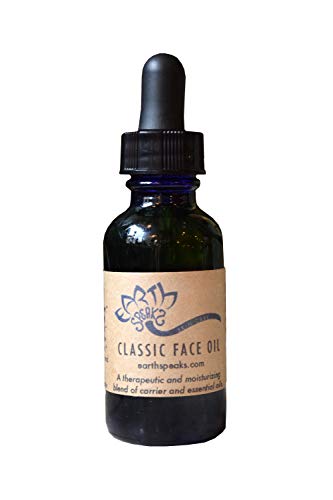 Classic Face Oil - Therapeutic Essential Oils, Handmade in Brooklyn - 1oz Cobalt Blue Bottle