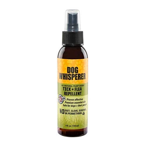 Dog Whisperer Tick + Flea Repellent - All-Natural, Effective, Safe for Dogs & People - 4oz