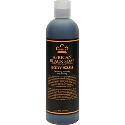 Nubian Heritage Body Wash - Exfoliating Black Soap with Dead Sea Minerals & Shea Butter - 13 fl oz