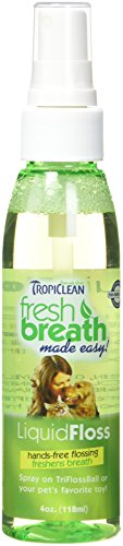 Tropiclean Dog Dental Care - Fresh Minty Breath, Hands-Free Flossing - 4oz Liquid Spray