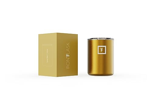 IRON °FLASK Insulated Tumbler - Leak-Proof, BPA-Free, Double Wall, 12oz - Gold