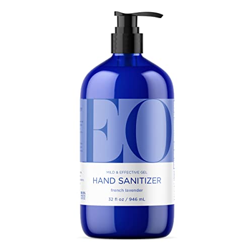 EO Hand Sanitizer Gel - 62% Organic Alcohol, Moisturizing, French Lavender - 32oz