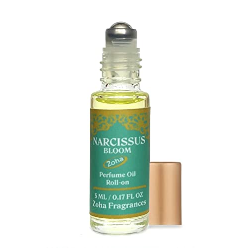 Zoha Narcissus Bloom Perfume - Alcohol-Free, Moisturizing Vegan Formula - Roll-On Travel Size