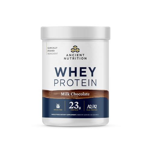 Ancient Nutrition Whey Protein Powder - 23g Protein, Easy Digest A2/A2 Milk, 20 Servings