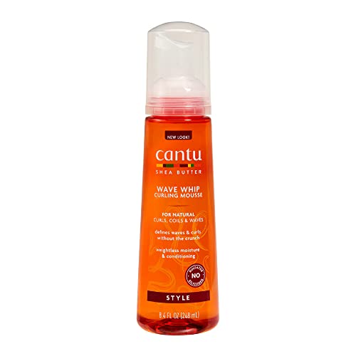 Cantu Wave Whip Curling Mousse - Defines & Smooths Curls, No Harsh Ingredients - 8.4 oz