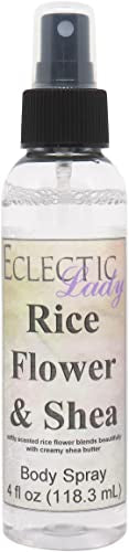 Rice Flower and Shea Body Mist - Hydrating, Paraben-Free, Handcrafted - 2oz Light Fragrance