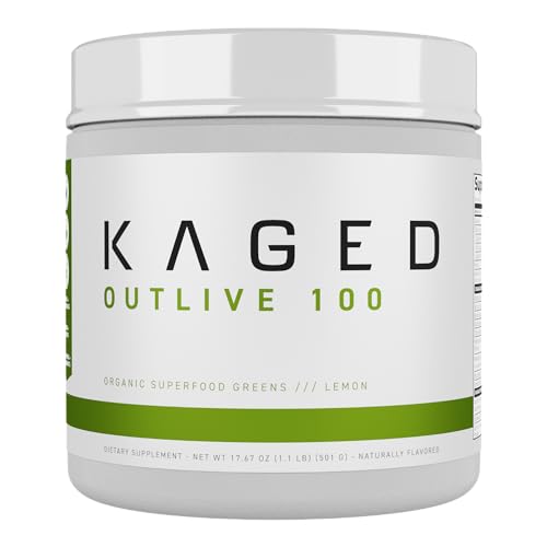 Kaged Organic Greens Superfood Powder - Vitamins & Antioxidants, Digestive Support - 30 Servings