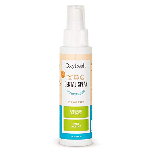 Oxyfresh Advanced Pet Dental Spray - Freshens Breath, Cleans Teeth & Gums, Safe for Pets - 3oz