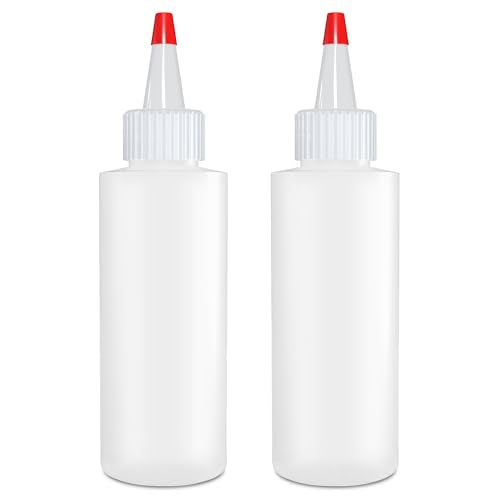 BRIGHTFROM Condiment Squeeze Bottles - Leak-Proof, BPA-Free, Reusable - 4oz, Pack of 2