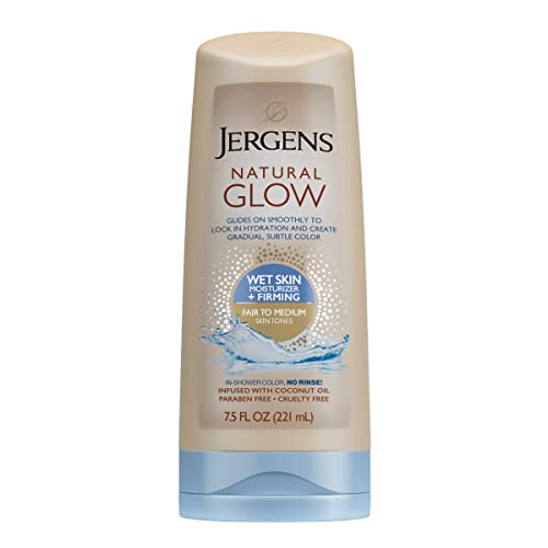 Jergens Natural Glow Self Tanner - Gradual Tan, Anti-Cellulite, Moisturizing - 7.5oz