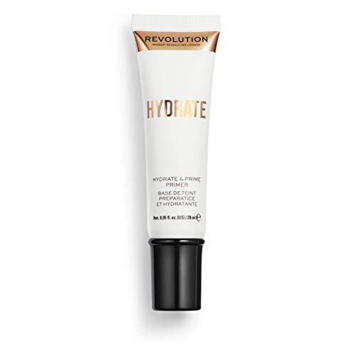 Makeup Revolution Hydrate Primer - Hydrating with Vitamin E & Hyaluronic Acid, 0.95 Fl Oz