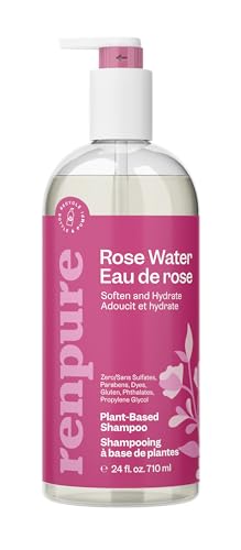 RENPURE Rose Hydrating Shampoo - Moisturizing & Nourishing, Plant-Based Ingredients - 16oz