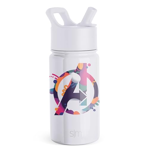 Simple Modern Avengers Water Bottle - Insulated, BPA-Free, Leakproof - 14oz, Kids Tumbler