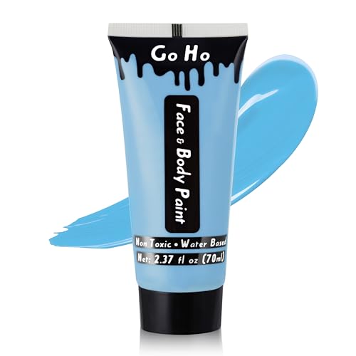 Go Ho Light Blue Body Paint - Safe, Non-Toxic, Easy to Apply & Remove - 2.37oz for Cosplay