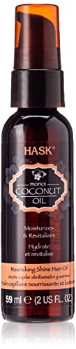 HASK Coconut Hair Oil - Moisturizes & Revitalizes, Color Safe, Gluten-Free - 2 Fl oz