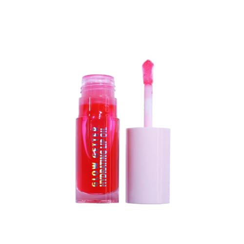 Moira Glow Getter Lip Oil - Hydrating, Vegan, Cruelty-Free - Juicy Red, 008