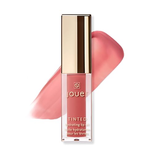 Jouer Tinted Hydrating Lip Oil - Moisturizing Serum, Jojoba & Apricot Oil - Fragrance-Free 0.2oz