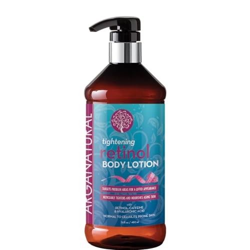 Arganatural Body Lotion - Tightens & Firms Skin, Antioxidant-Rich, Caffeine & Retinol - 480ml