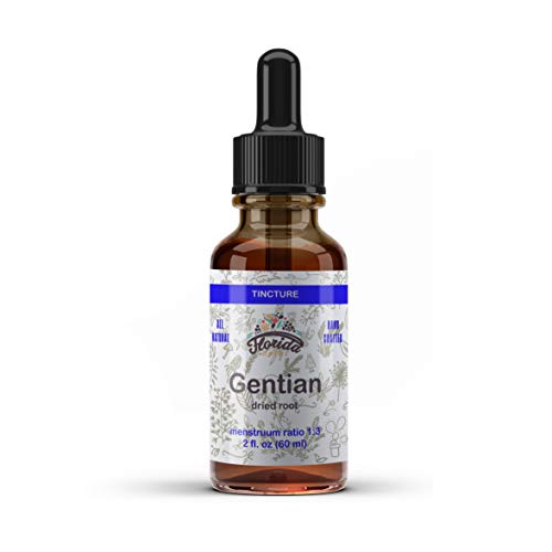 Florida Herbs Gentian Liquid Extract - Organic Bitter Root, Non-GMO, 700 mg - 2 oz