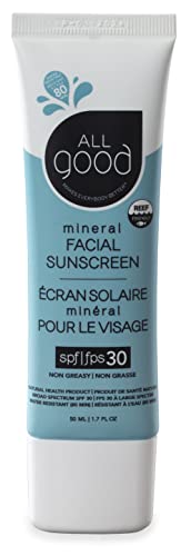 All Good Facial Mineral Sunscreen SPF 30 - Daily Moisturizer with Botanicals, 1.7oz